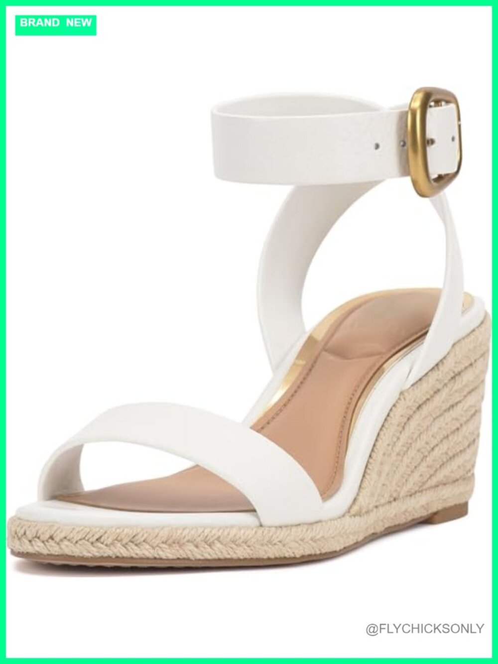 Felia Espadrille Wedge Sandals Leather Ankle Strap Buckle Formal